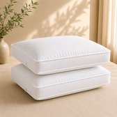 Oreiller Coffret Textile Dream 50x60 cm - 2 Pièces - Medium/Ferme - Percale de Coton Tique - Anti Allergie