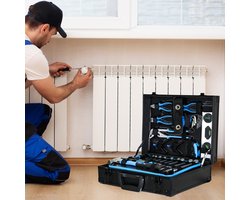 HAUSS SPOLE Gereedschapskoffer - 247 Delige Set Voor Onderhoud En Reparatie - Voor Huis Auto En Werkplaats - Blauw Zilver