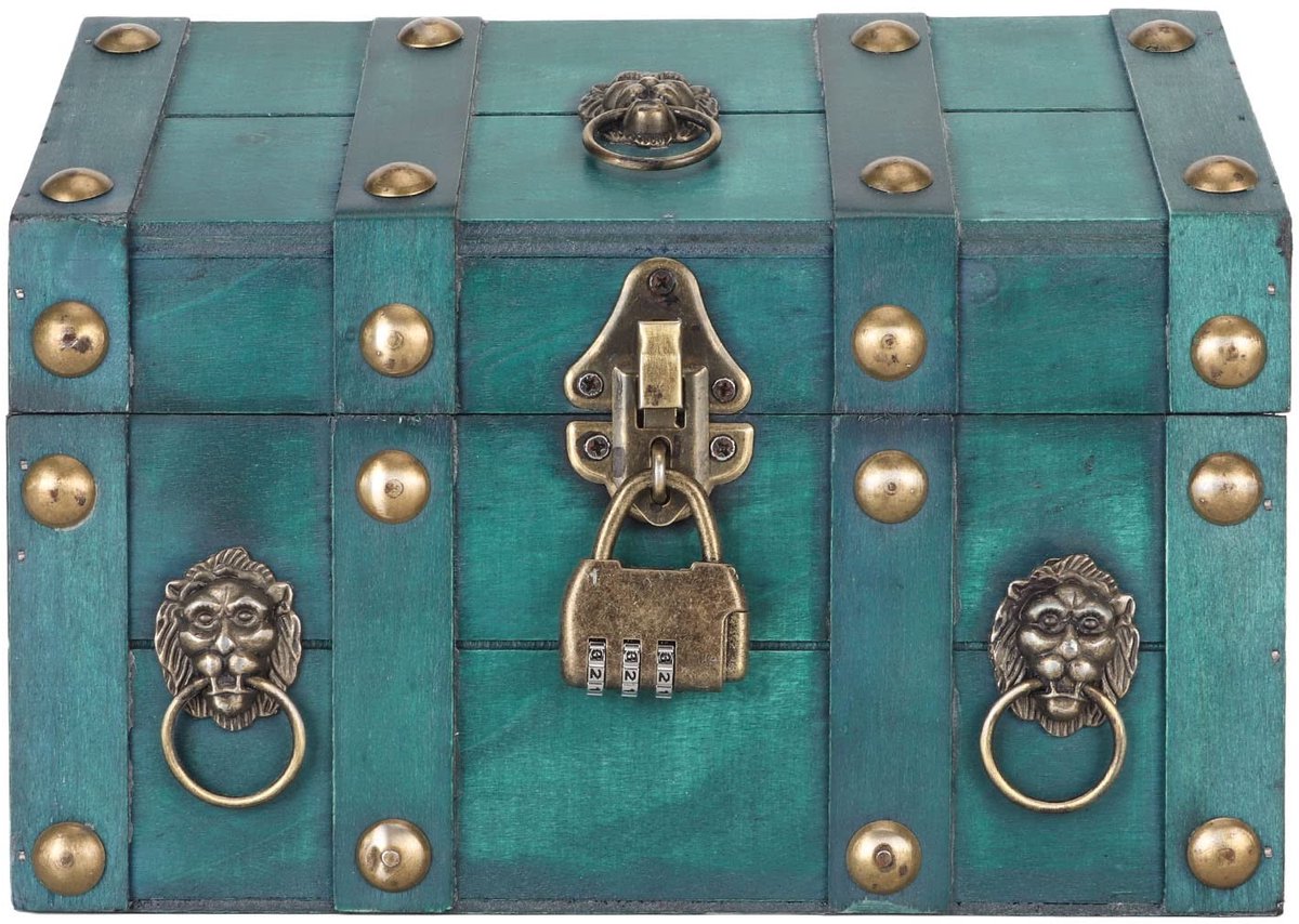 OmGoods - Dailygoody - Schatkist opbergdoos - Vintage stijl - Decoratief en veilig - Groente - Houten kist voor ambachten - Ideaal voor themafeesten