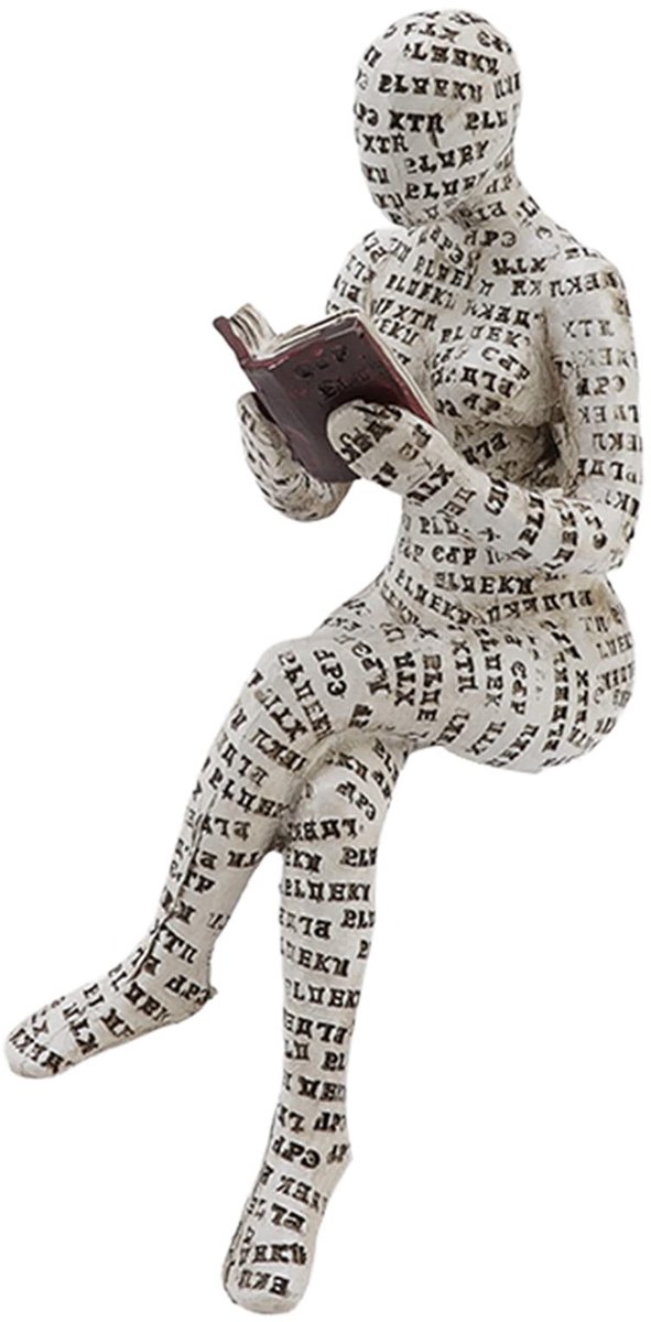 OmGoods - Dailygoody - Figuur ornament - Vrouwelijk beeldje - Handgeschilderd design - 19 cm hoog - Decoratieve kunst - Voor thuis of als cadeau