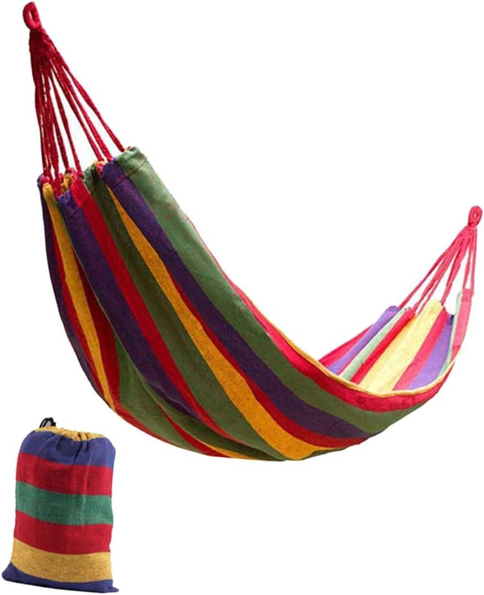 Dubbele Hangmat - Schommelbed - Buiten Ontspannen - Dubbel Verstevigd Canvas - 280x150 cm - Rood