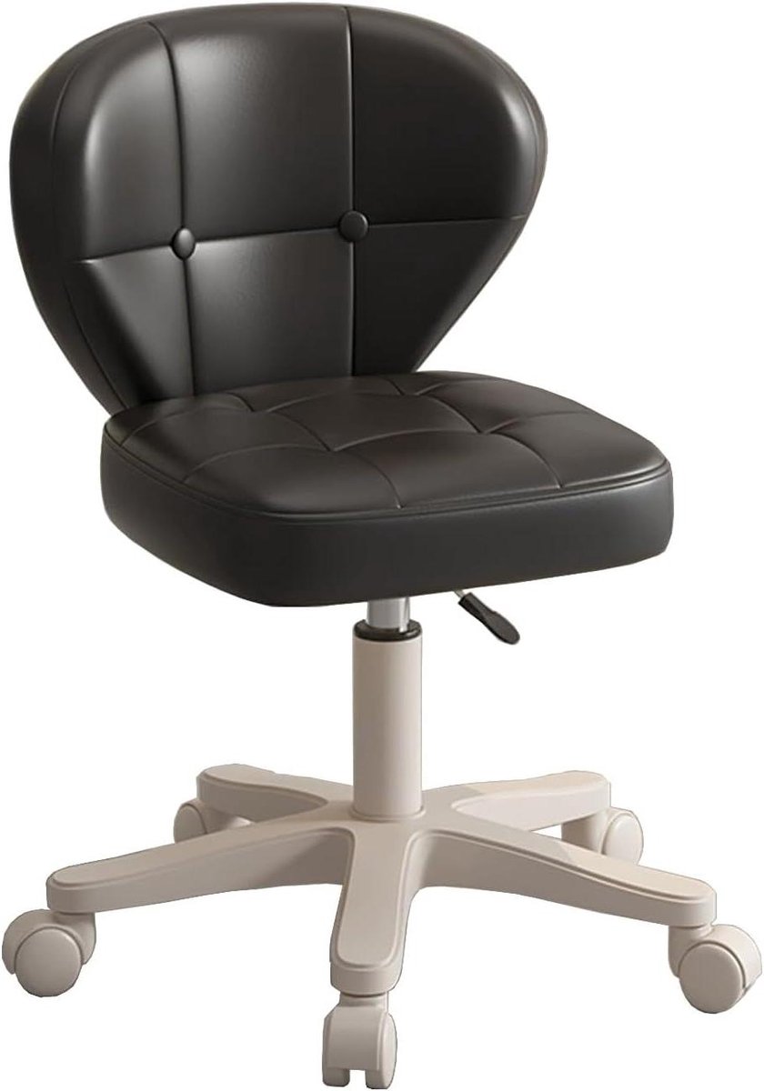 Verstelbare Rolkruk - Salonstoel Kruk - Schoonheidswerk - Met Rugleuning - 16-21 inch - Bruin