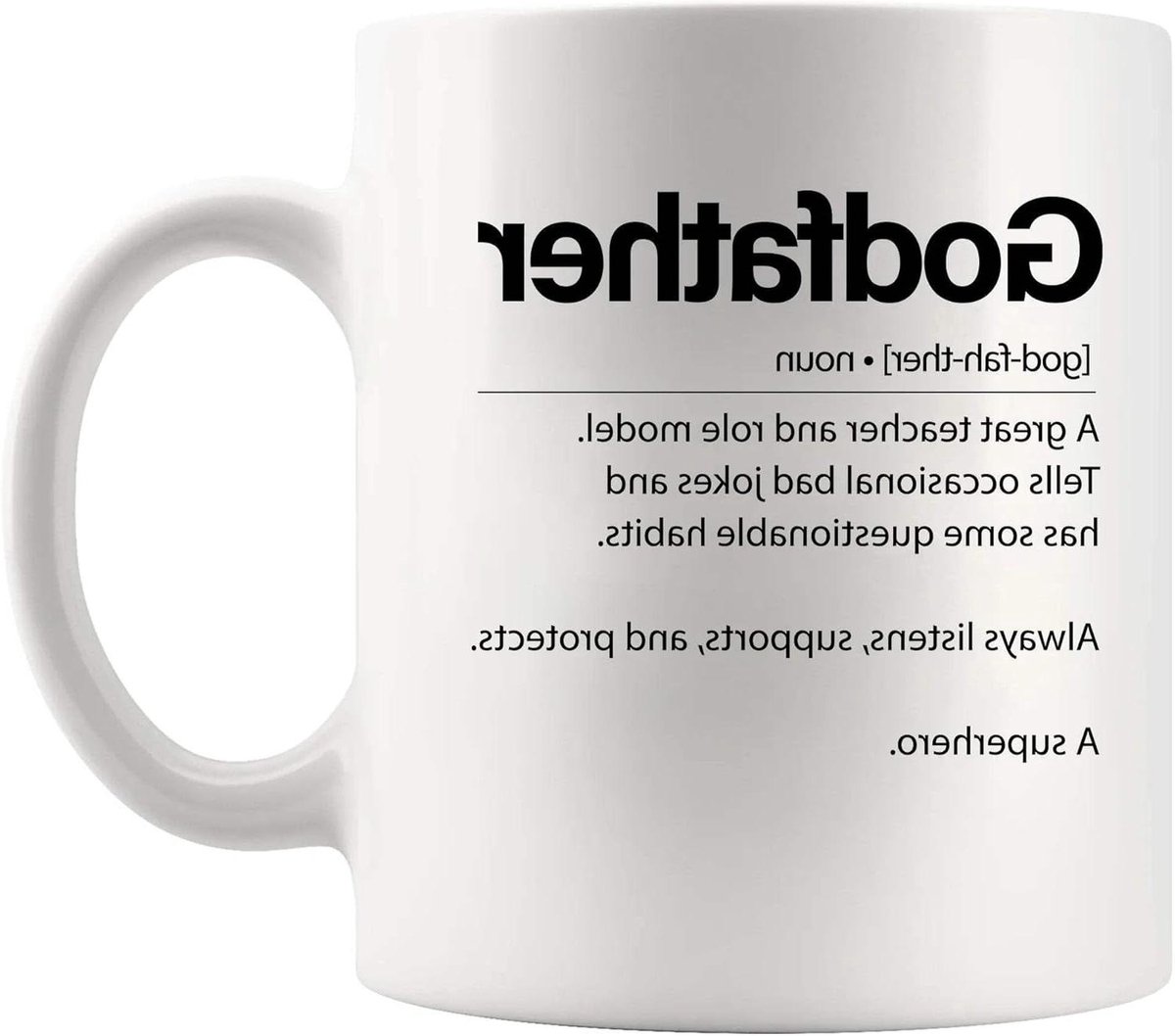 Peetvader Mok - Cadeau voor peetkind - Koffie Drinken - Herkenbaar Citaat - 11 Oz - Wit