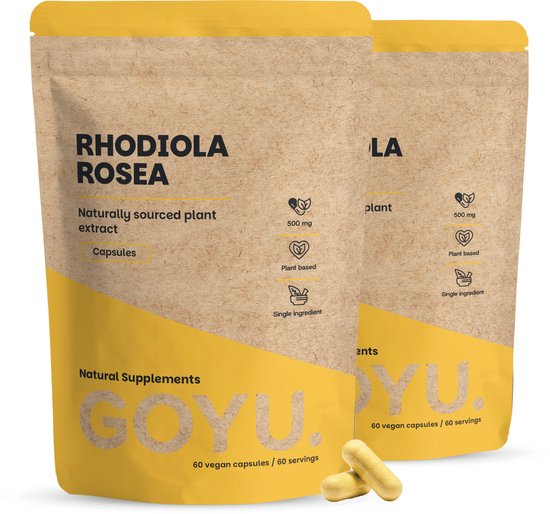 GOYU® - Rhodiola Rosea Capsules 500 mg Combipack 120