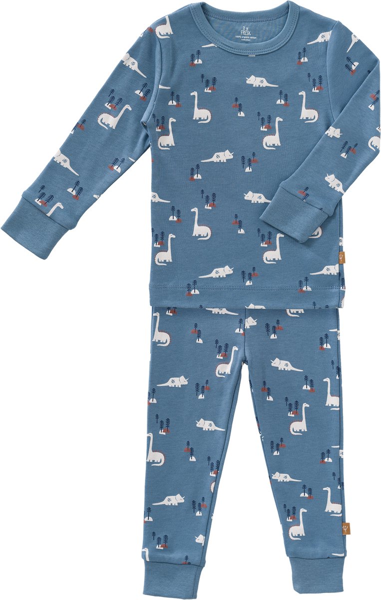 Fresk Pyjama voor Kinderen 98 (3 yr) - Pyjama Jongens - Biologisch Katoen - Blauw - Dino