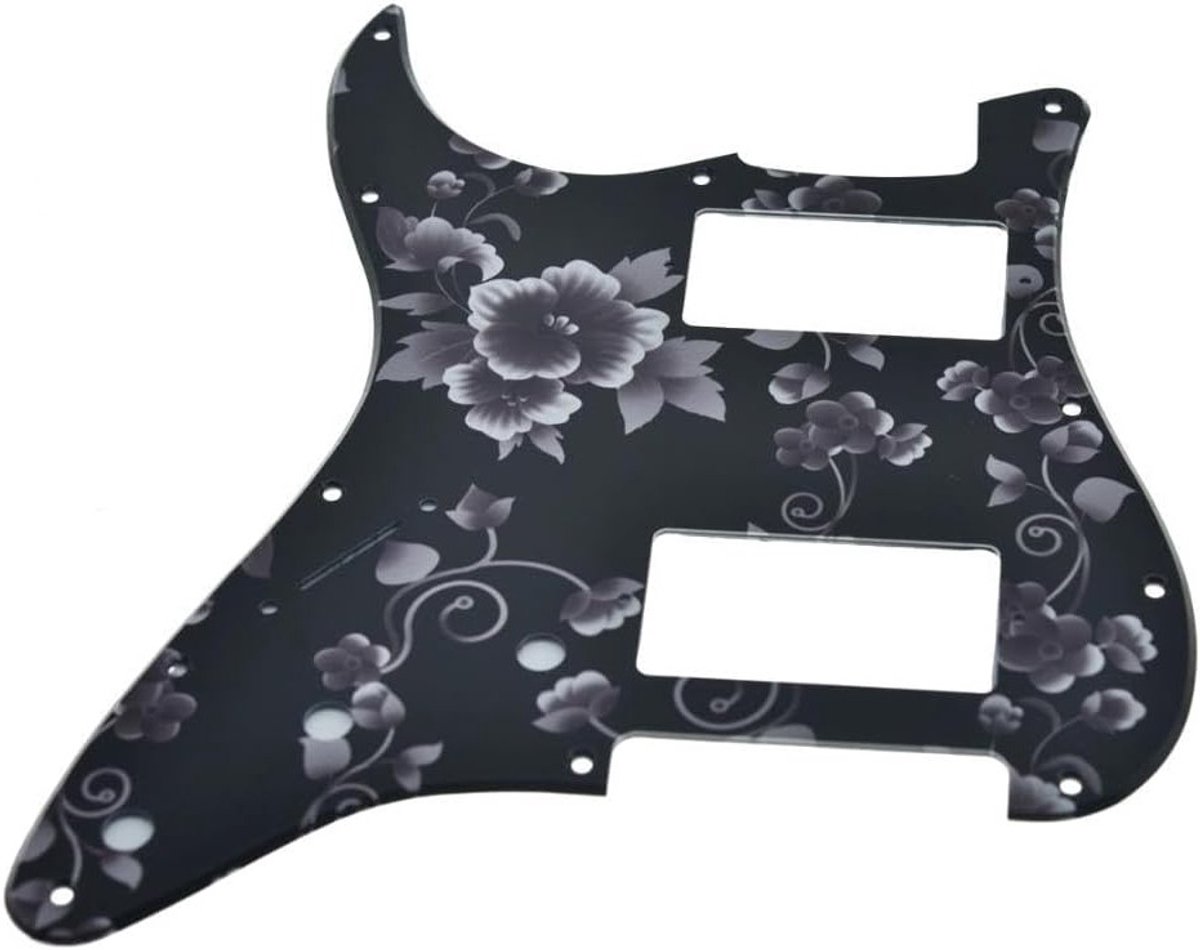 Dual Humbucker Pickguard voor Amerikaanse Strat Gitaren met Bloemenpatroon en Vierkante Hoek, Geschikt voor Elektrische Gitaren en Gitaaraccessoires