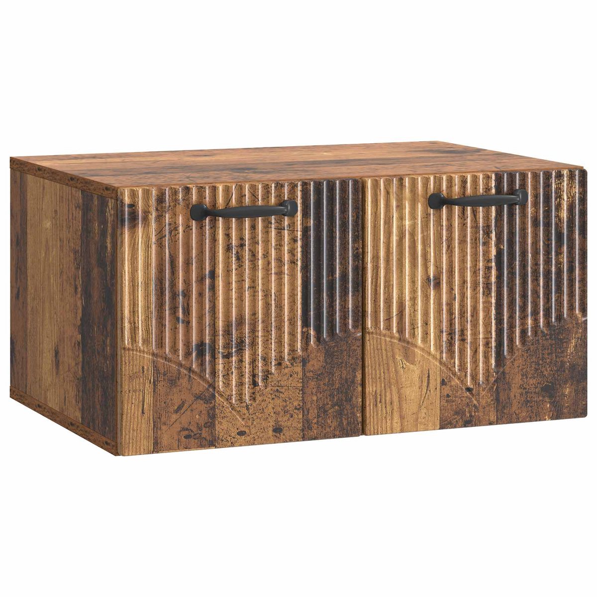 vidaXL - Wandmontage - TV-kast - Oud - hout - 59,5 - x - 41 - x - 30 - cm - Bewerkt - hout