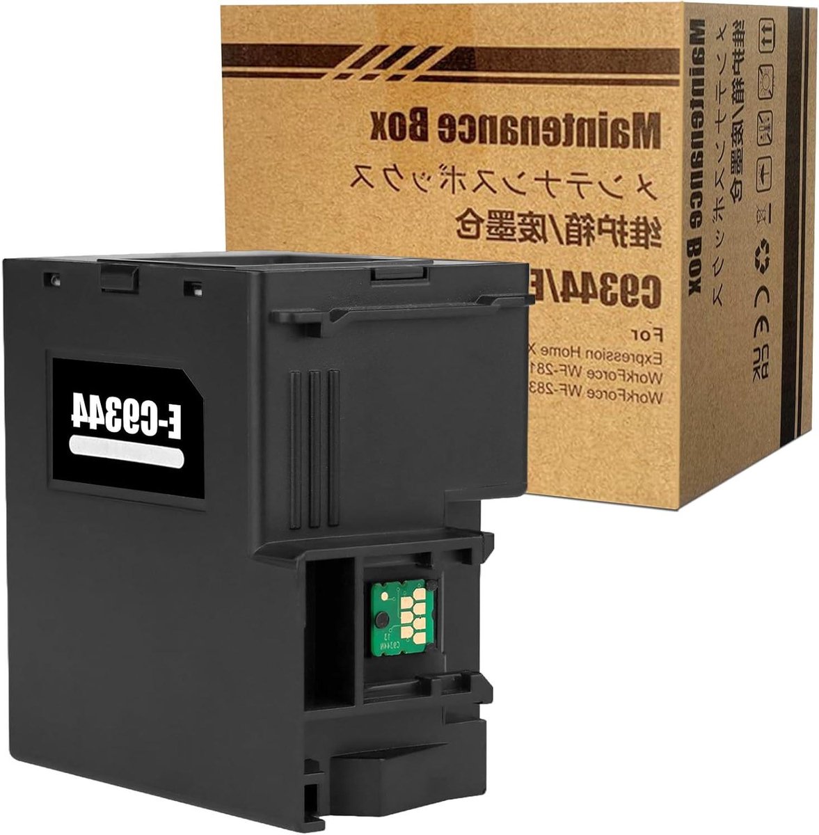 Onderhoudsbox Printer - Onderhoudspatroon Inktcassette - Printeronderhoud - Intelligente Chip - 1 Stuks - Zwart