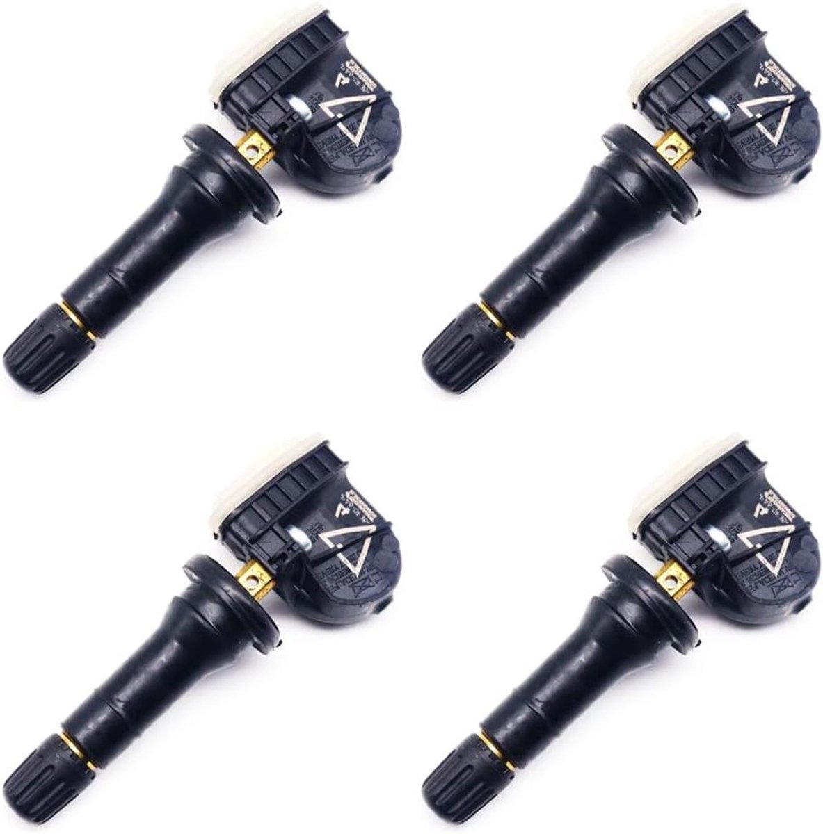 Bandenspanningssensor - TPMS Sensor Vervanging - Veilig Rijden - Realtime Meting - 4 stuks - Zwart