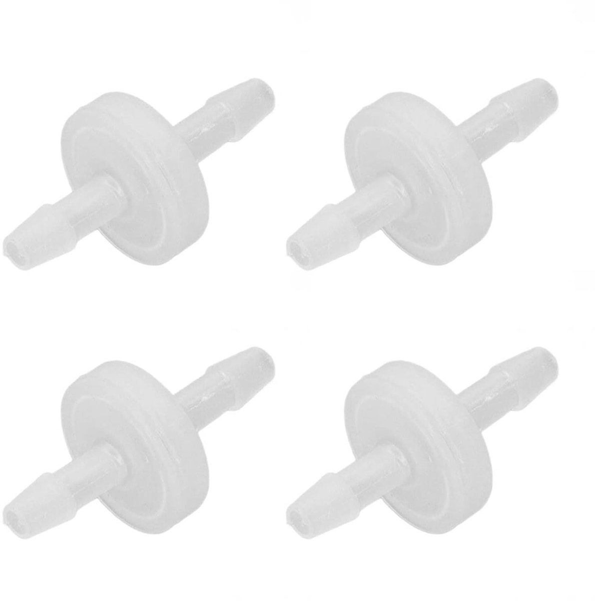 Aquarium Check Valve Set - 12 Stuks Oliebestendige Eenrichtingskleppen voor Lucht en Chemische Toepassingen (4mm)