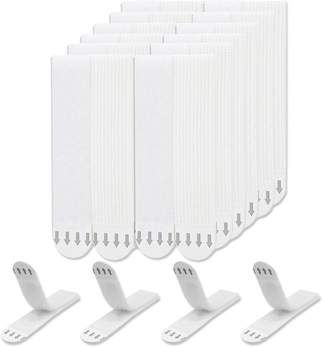 Robuuste zelfklevende ophangstrips voor foto's en spiegels, 12 paar (24 strips), schadevrije wandbevestiging, ideaal voor fotolijsten en wanddecoratie