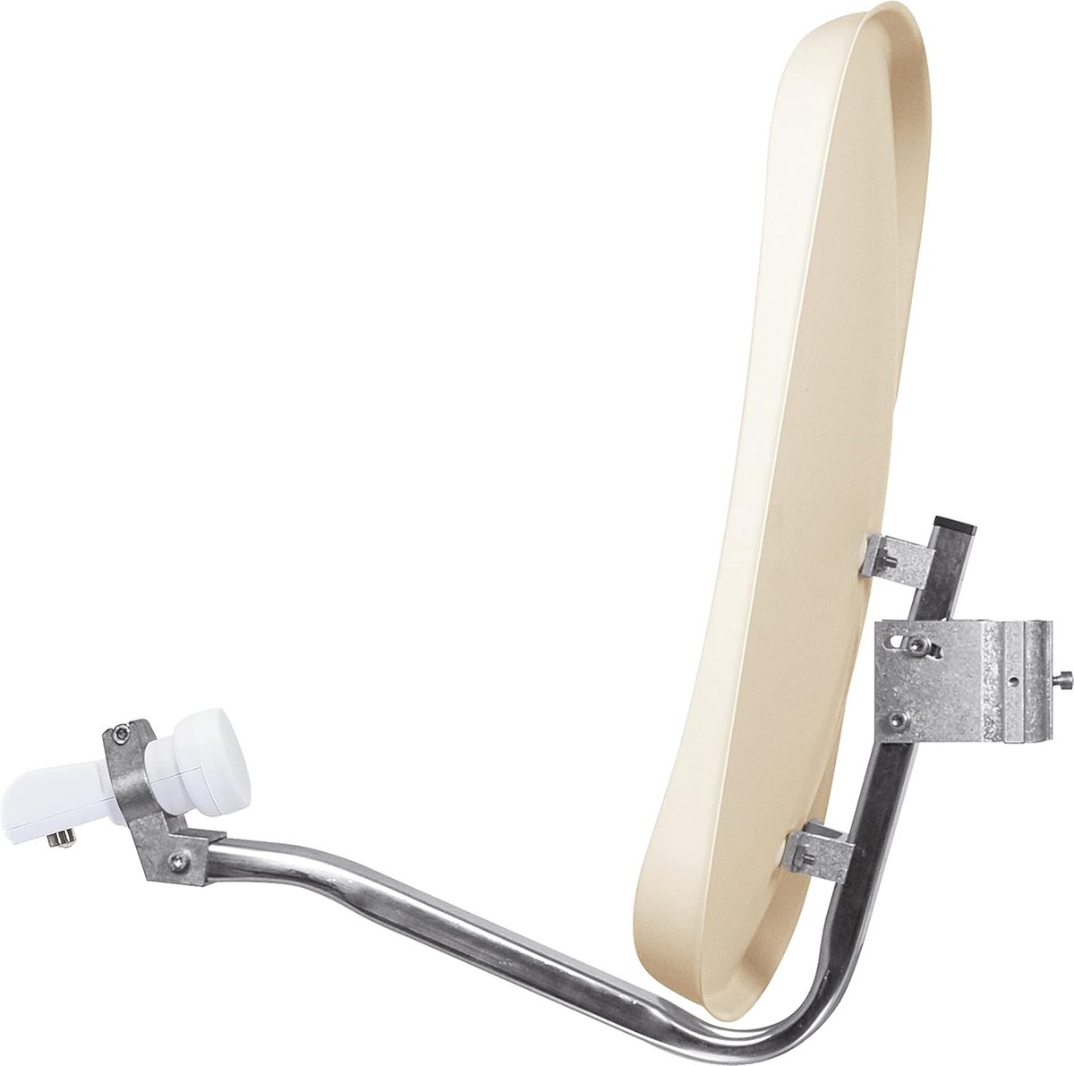 Satellietschotel - Schotelantenne Satelliet systeem - TV kijken - Voorgemonteerd - 45 cm - Beige