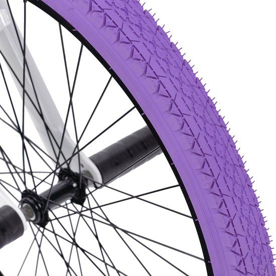 Joystar Brockway BMX-fiets - 20 inch - Handrem - Remmen - Achter V-brake - Pegs - Paars - Geschikt voor buitenactiviteiten in de lente van JOYSTAR — afbeelding 5