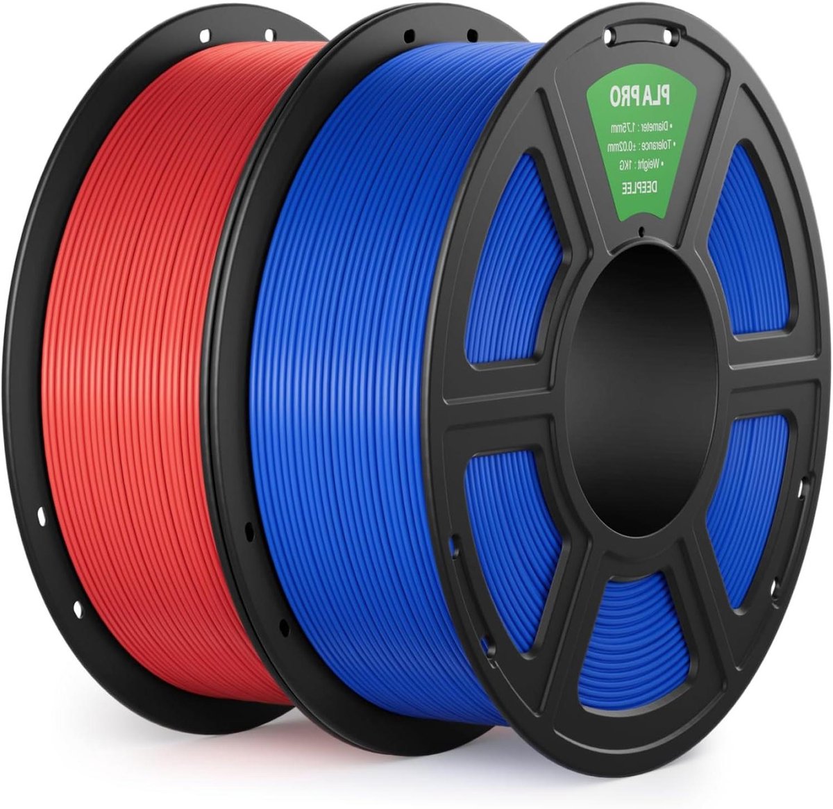 3D Print Filament - PLA Pro Draad - Objecten Creëren - Hoge Taaiheid - 2 kg - Blauw/Rood