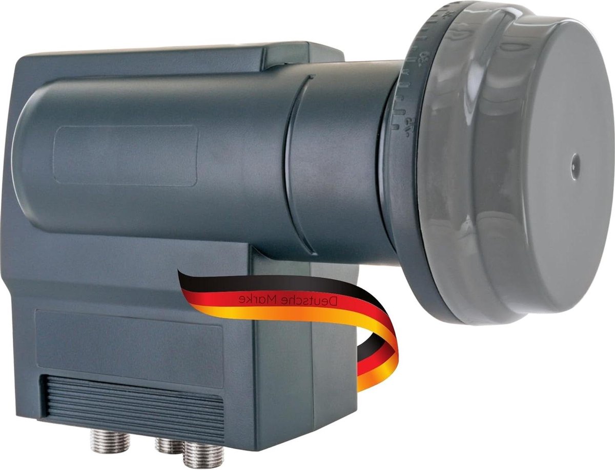 Satelliet LNB - Quad LNB - Satellietontvangst - 4+2 abonnees - 40 mm feed - Antraciet