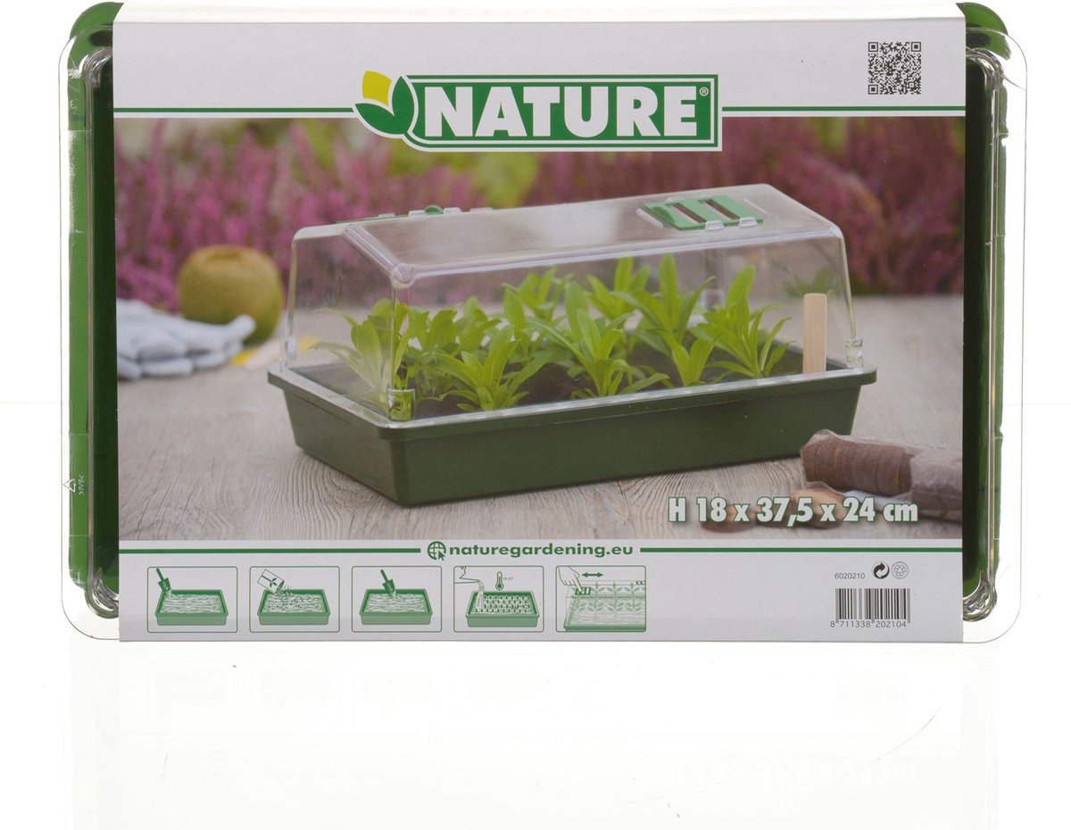 Nature - Mini-kweekbak (met ventilatie) - H18 x 37,5 x 24cm - groen - kweken — cadeau in Cadeau-ideeën - foto 6
