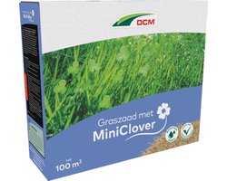 Graszaad met Miniclover 100 M2 (2kg) - Beter bestand tegen droogte - Verbetert de biodiversiteit - Minder onderhoud dan normaal graszaad
