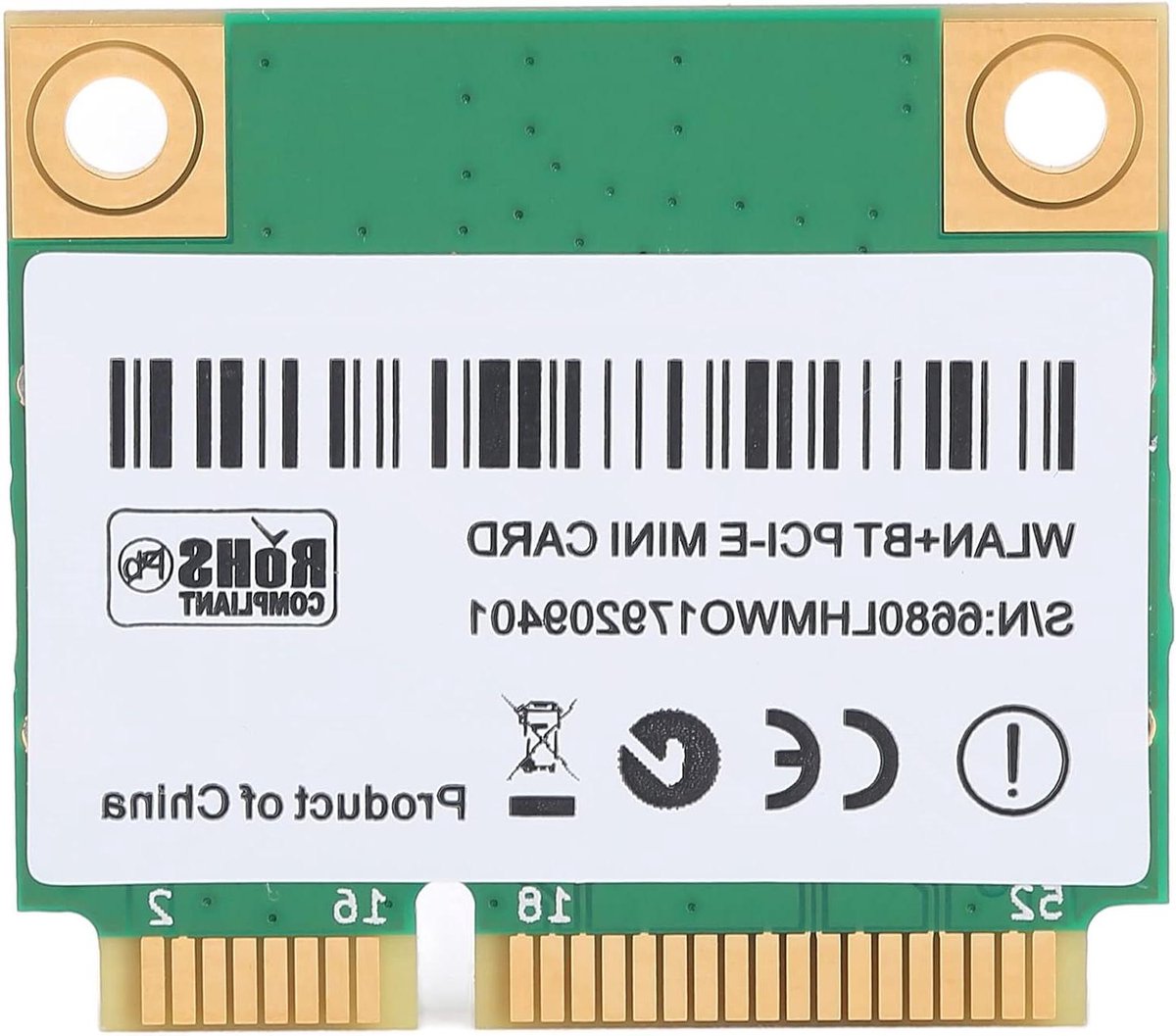 Wifi Netwerkkaart - Draadloze Kaart - Laptop Upgrade - Wifi 6 MU-MIMO - Half Mini PCIe - Groen