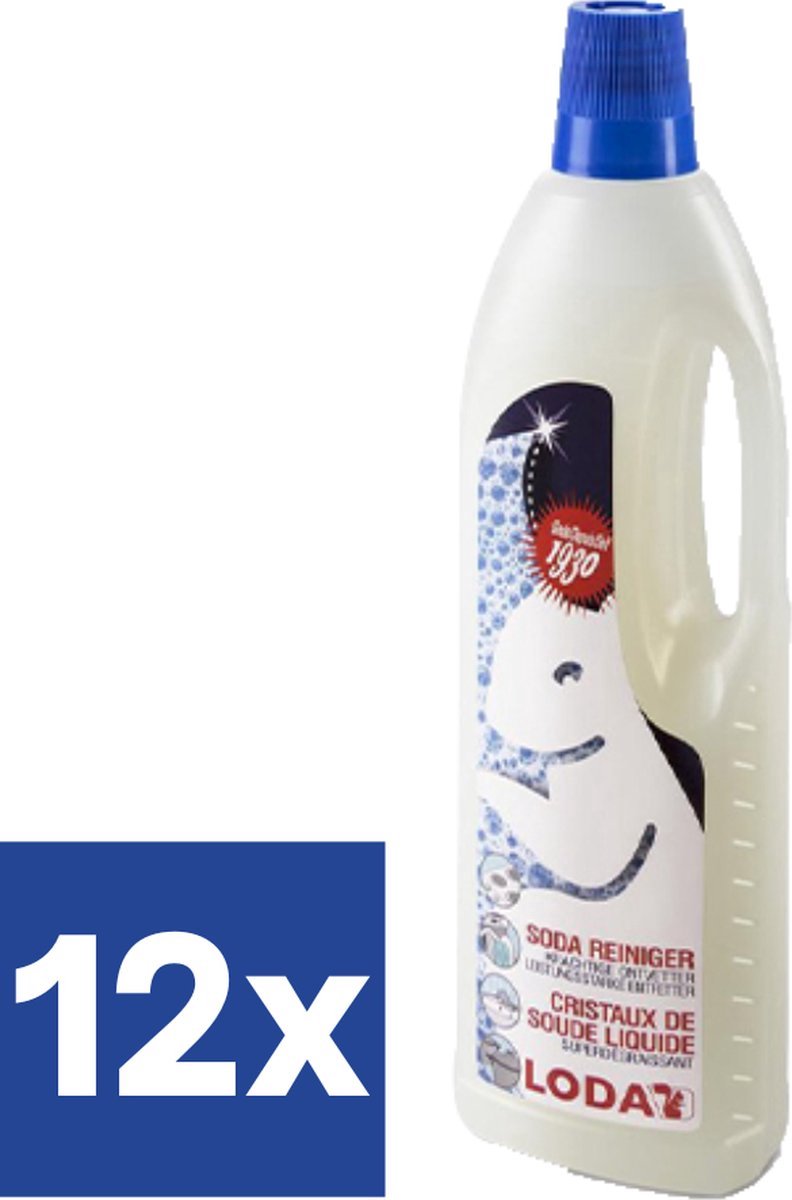 Loda Vloeibare Soda Reiniger & Ontvetter – 12 x 750 ml