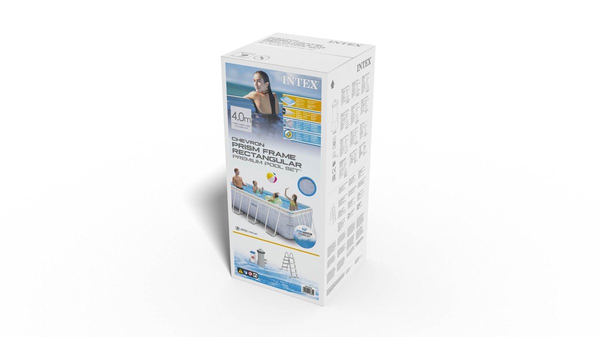 Intex Chevron Prism Frame rechthoekig opzetzwembad set - 400 x 200 x 100 cm