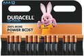 Piles Duracell Optimum AAA, 12 pièces, avec le lapin rose Duracell.