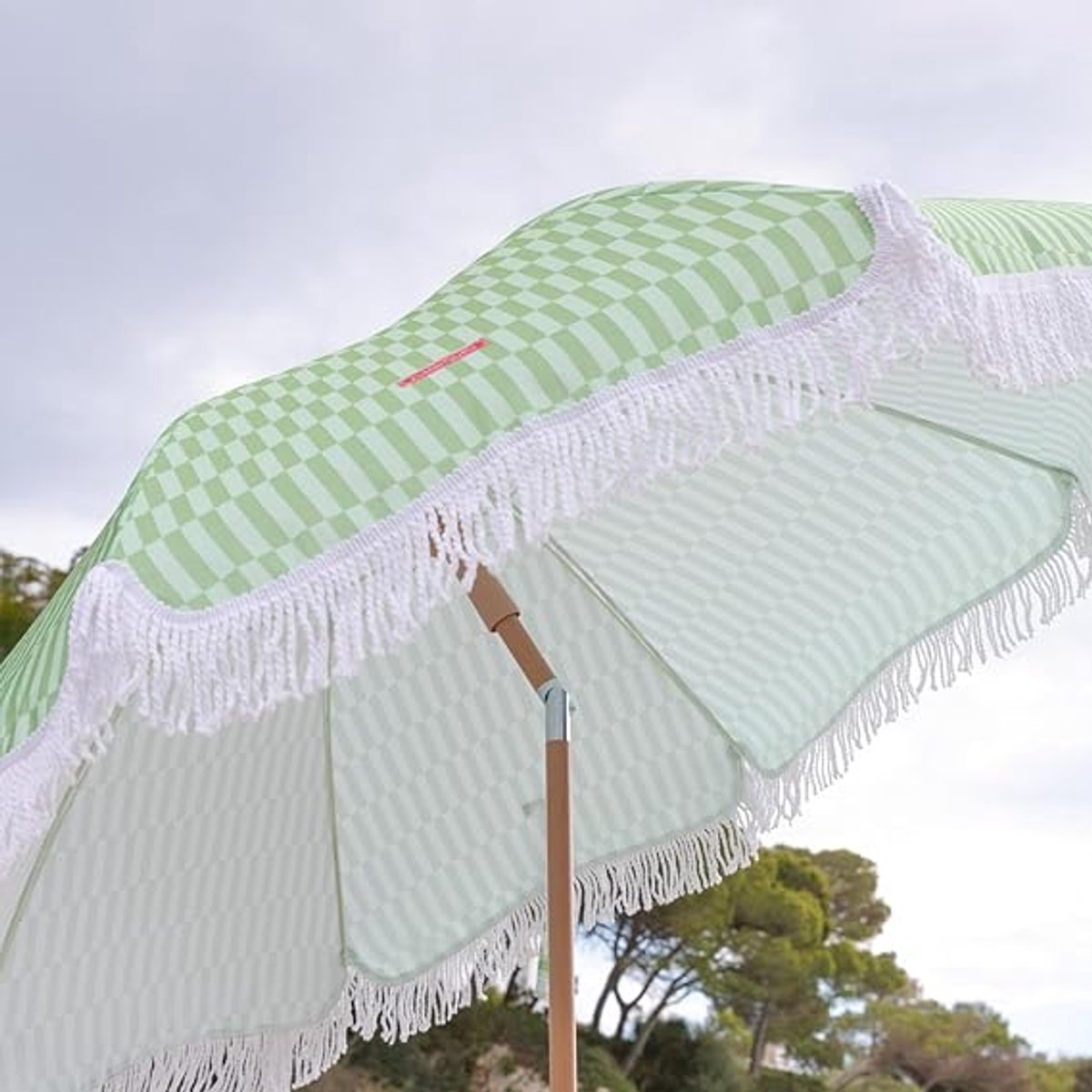 Strand Parasol Ø180 cm Rond Verstelbaar & Kantelbaar – UPF 50+ UV Bescherming, Lichtgewicht, Inclusief Draagtas, Waterafstotend Polyester – Boho Design | Nicolehome