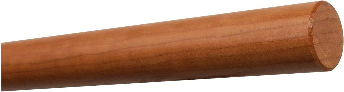 Houten Trapleuning - Leuning Rond Hout - Veilig Traplopen - Kant-en-klaar Gemonteerd - 110 cm - Kersenhout