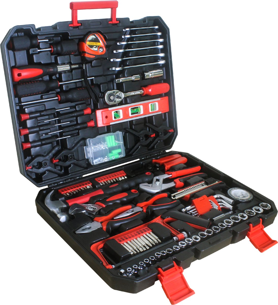 Gereedschapskoffer Complete 238 Delige Toolset 45,5 X 35,5 X 8,9 Cm Koolstofstaal Zwart Rood Voor Thuis En Werkplaats