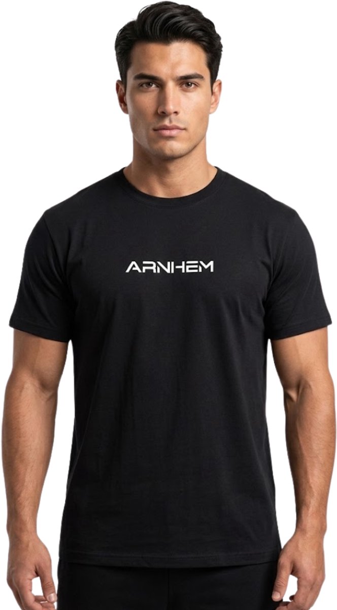 T-shirt Arnhem - Zwart - Volwassenen - Silicone Opdruk