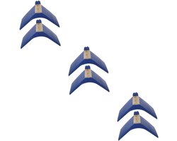 Vogel Zitstokken - Vogelstandaard Papegaai - Vogels Laten Rusten - Natuurlijk Houten Oppervlak - 6 Stuks - Blauw