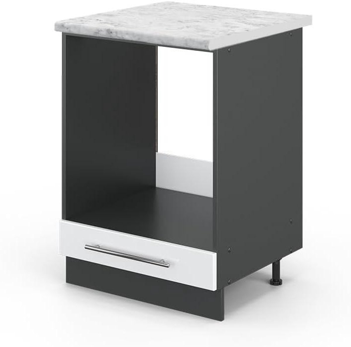 Ovenombouwkast Keuken - Inbouwkast Oven - Keuken Inrichten - Soft-close Scharnieren - 60 cm Breed - Wit Hoogglans