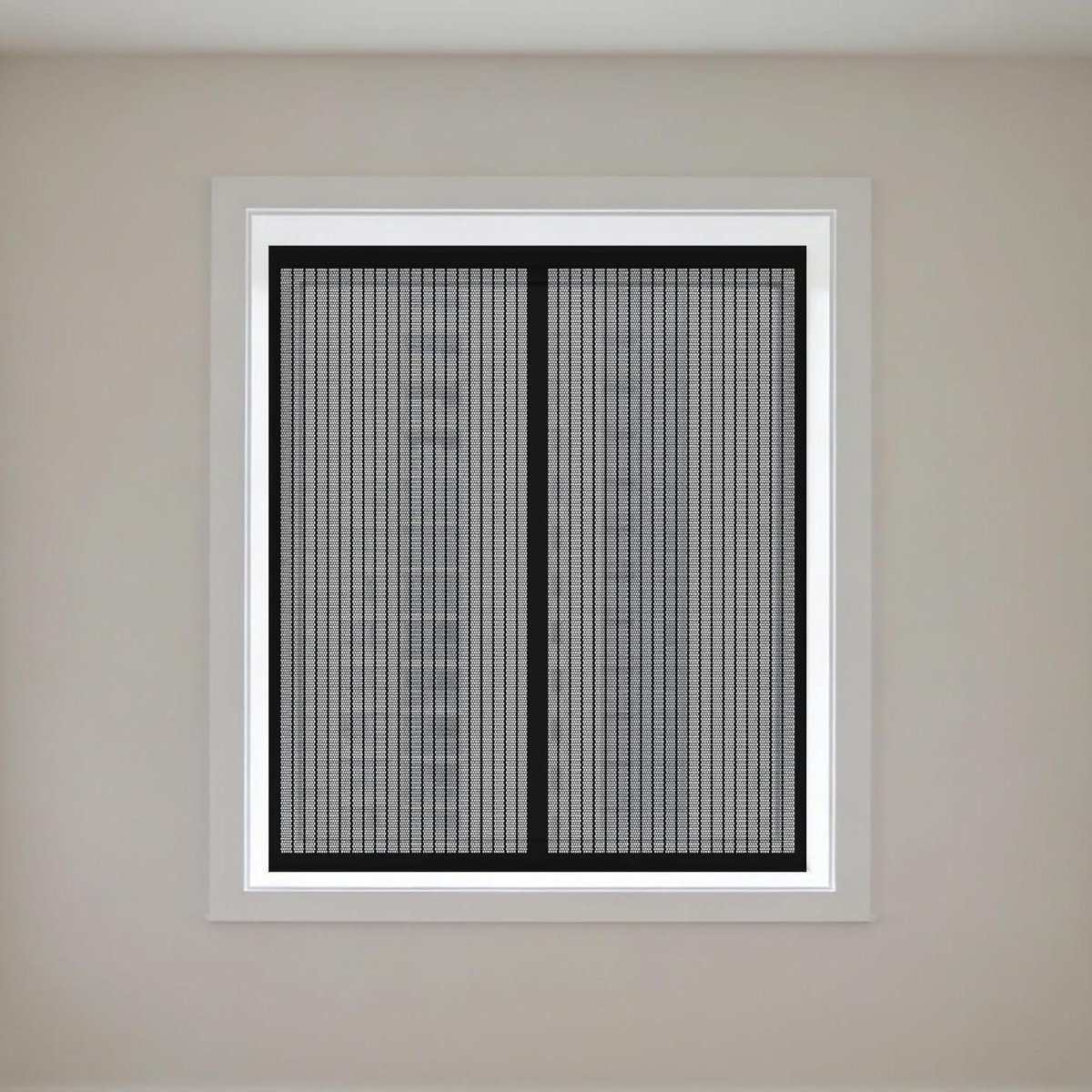 Vliegenhor Ramen - Insectenhor Raam - Insecten Buiten - Magnetische Sluiting - 60 x 100 cm - Zwart
