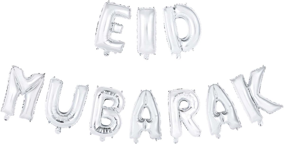 Eid Mubarak - Folie ballonnen Zilver