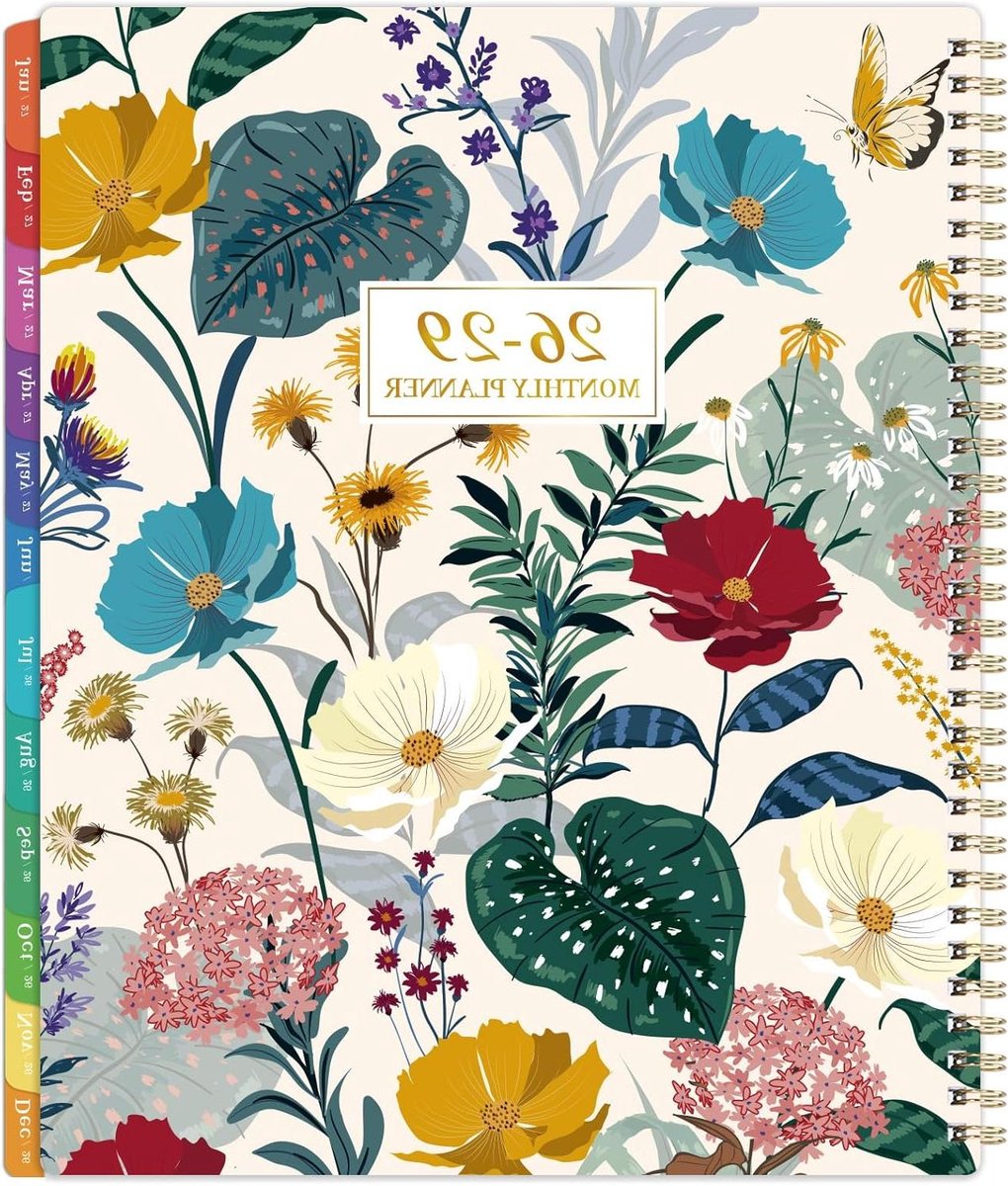 Maandplanner 2025-2027 - Agenda Planner - Planning Maken - Dri Jaar Overzicht - 9 x 11 inch - Multikleurig