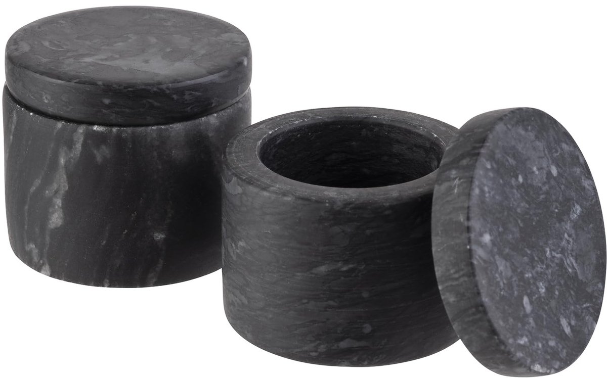APS Marmeren potjes Marvello – set van 2 – 40 ml – ø 6 cm