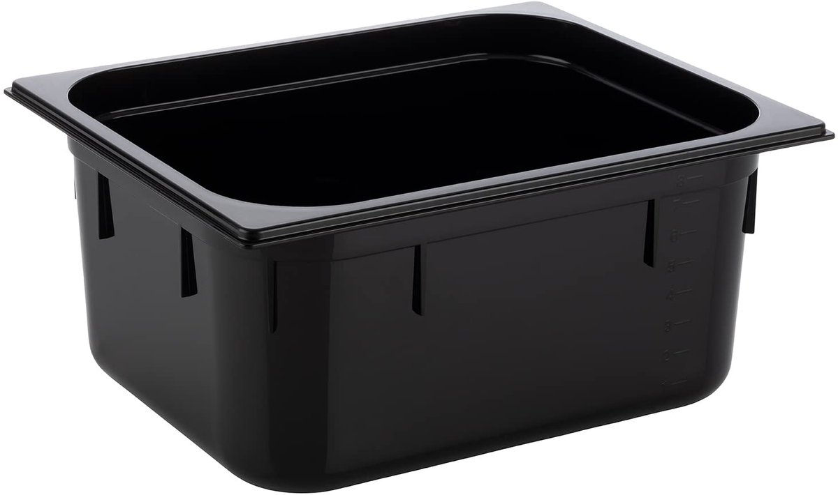 APS Gastronormbak - GN Bak - Polycarbonaat - Zwart - 8,9 Liter - Vaatwasserbestendig