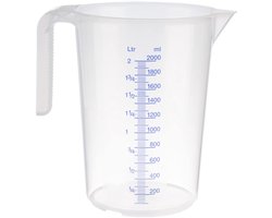 APS Maatbeker - Mengbeker - Vaatwasserbestendig - Kunststof - 2 Liter - Voor Horeca - Voor Buffet - H 20,5 cm