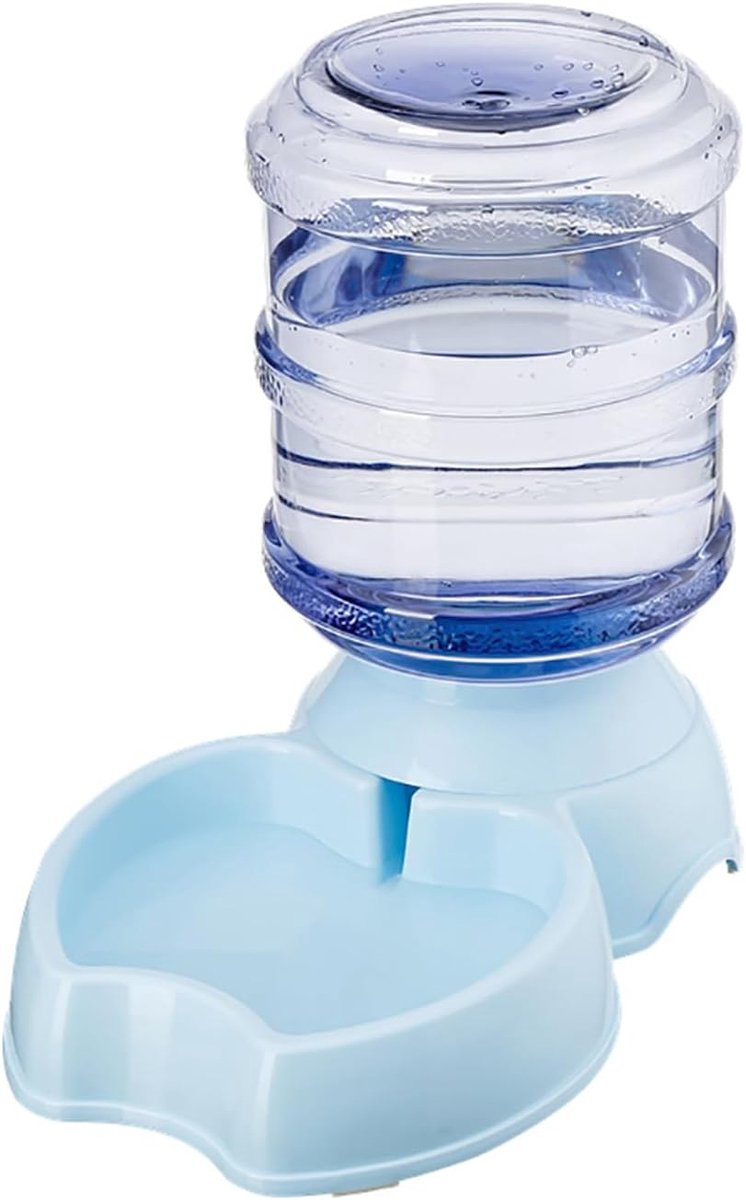 Voerbak - Kattenvoerbak - Automatische voerbak voor huisdieren - Waterbak voor honden en katten - Grote capaciteit - Water- en voerbak, geschikt voor katten en honden, kan water of voer bevatten, blauw