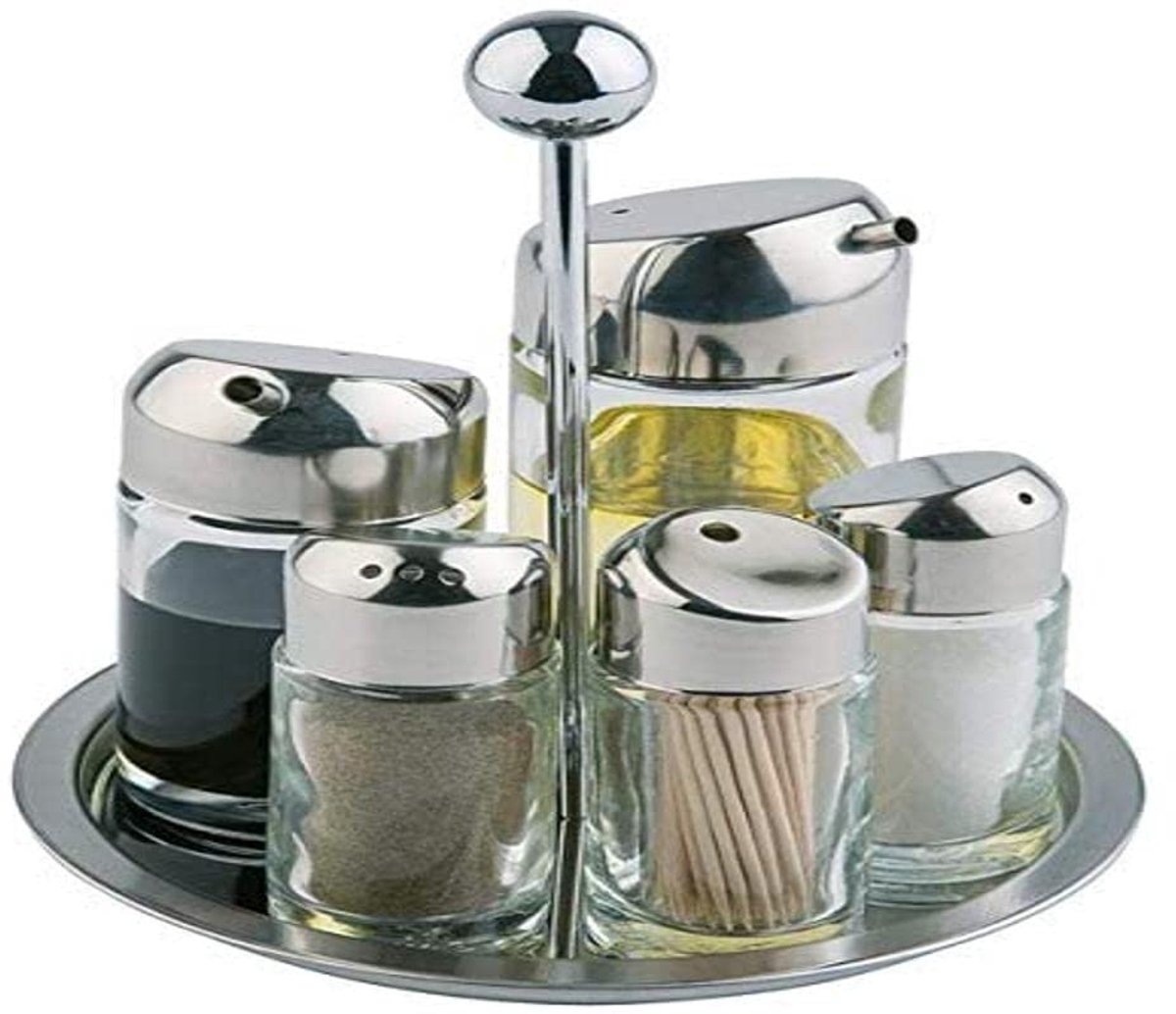 Draaibare menage Set - 6-delig - ø16 x h20 cm