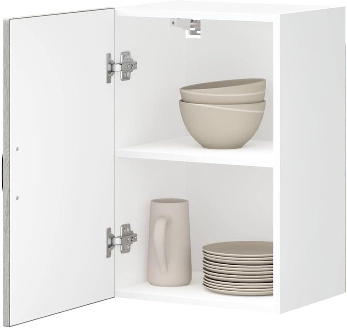Keukenkast - Ovenkast Wandkast - Keuken Organiseren - Verstelbare Poten - 40 x 31 x 60 cm - Grijs Sonoma