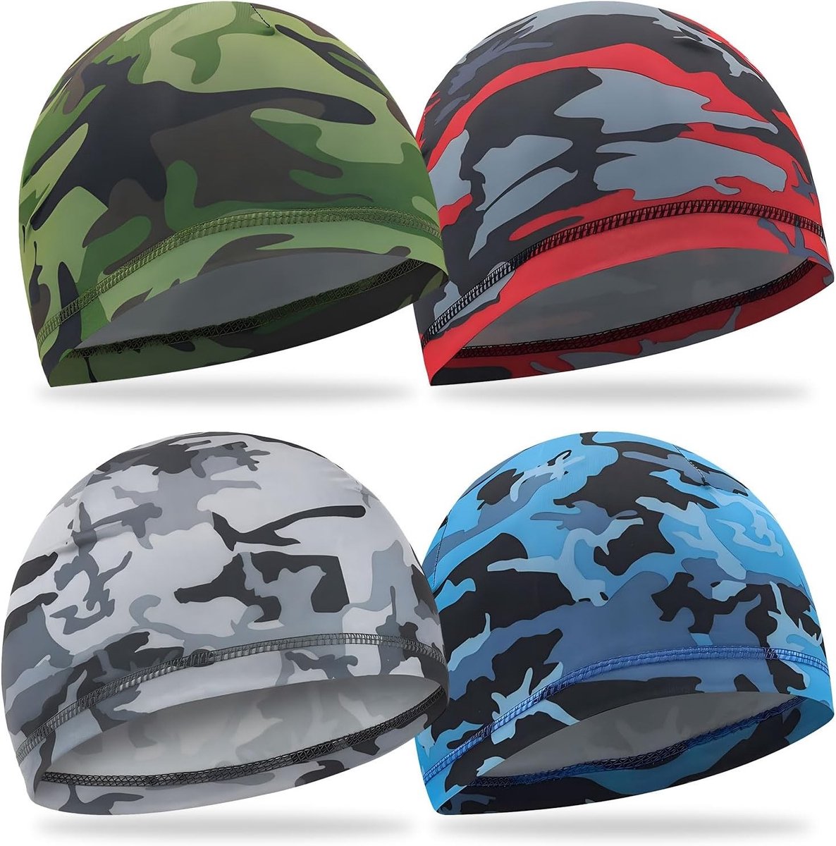 Sportieve Bandana voor Mannen - UV-Bescherming, Fietskap onder Helm - Inclusief Durag en Bandana - Vierdelige Set voor Zomeractiviteiten en Sporten
