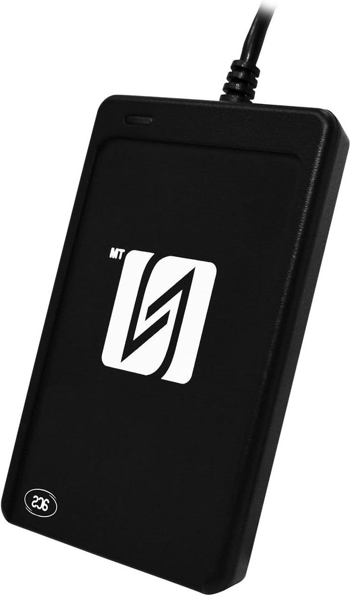 NFC USB Lezer - Kaartlezer Writer - Toegangscontrole - NFC Forum Gecertificeerd - 98 mm - Zwart
