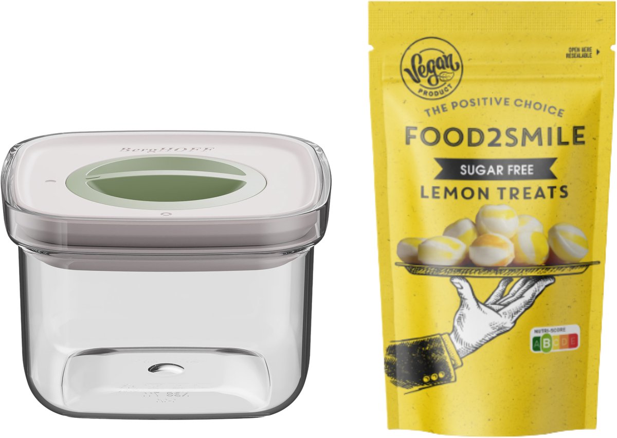 & FRIENDS | Food2Smile + Smart Seal 0.40L Lemon Treats 90g - Transparant -