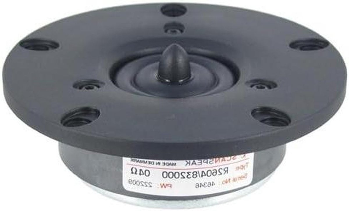 Tweeter Luidspreker - Hoogwaardige Speaker - Hifi Audio - Zijden Koepel Ringradiator - 25 mm - Zwart