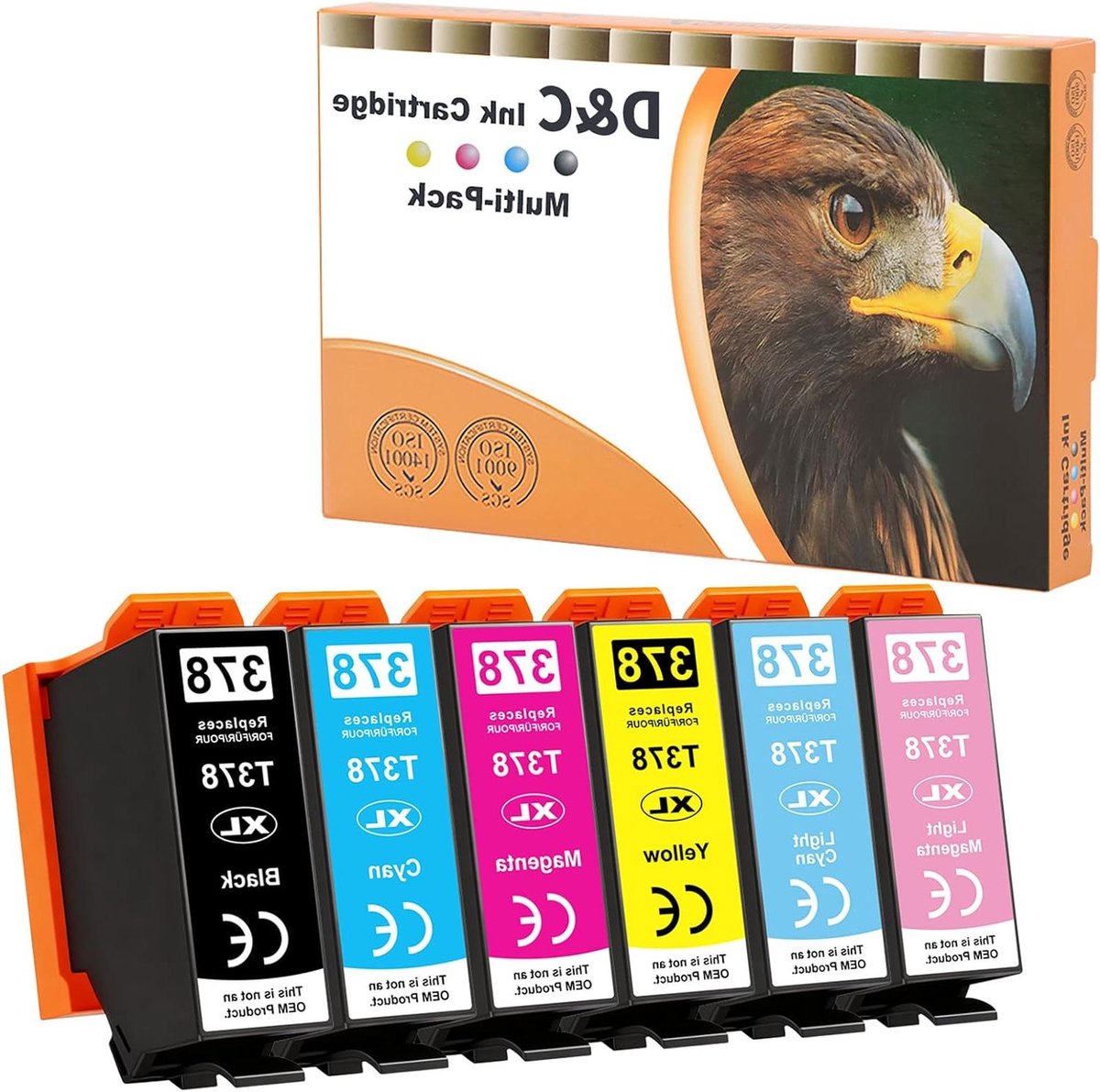 Printerink Cartridges - Inkt Cartridges Toner Navulling - Foto's Printen - Hoge Paginaopbrengst - 6 Stuks - Multicolor