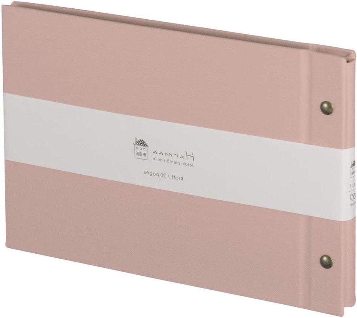 Schroefalbum A5 - Extern album - Foto's bewaren - Katoenen stofbekleding - 160 x 237 mm - Roze