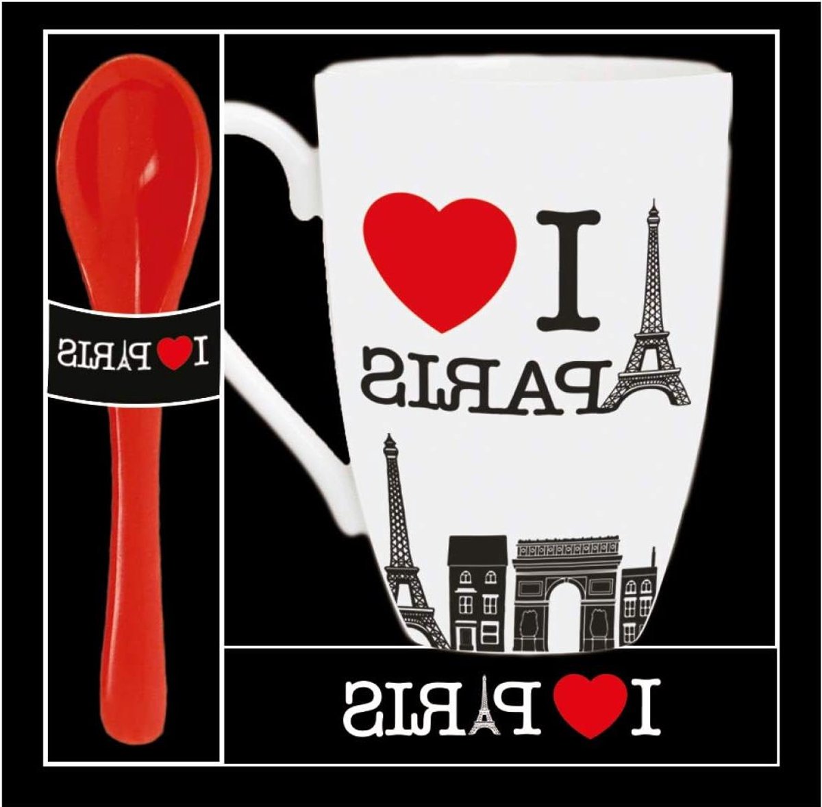 Decoratie Mok - Koffiebeker Theeglas - Thuis Genieten - Frans Ontwerp - One Size - Meerkleurig