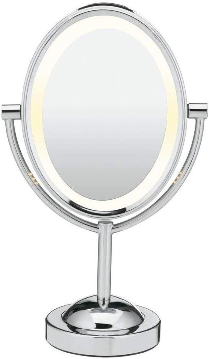 Make-up Spiegel - Vergrotende Spiegel - Persoonlijke Verzorging - Verstelbare Hoek - 21.59 x 16.51 cm - Zilver