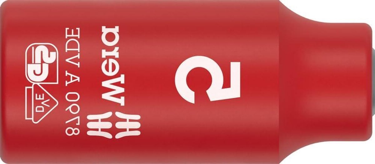 VDE Dopsleutel - Geïsoleerde Dop - Veilig Elektra Werk - Dubbele Isolatie - 1/4 inch - Rood