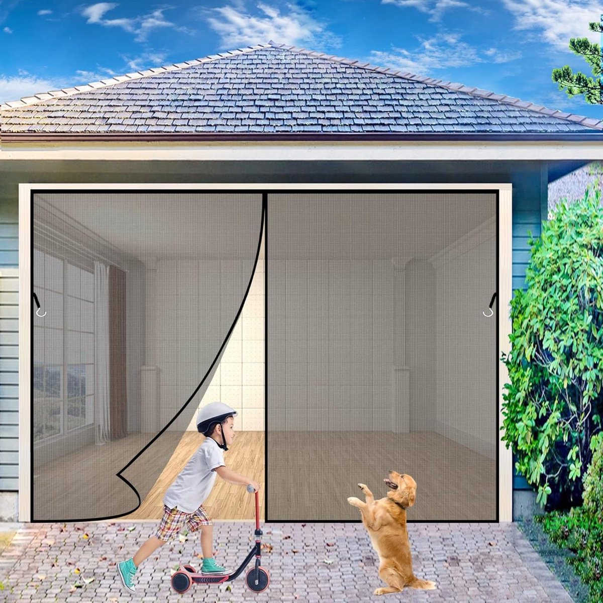 Hordeur Magnetisch - Insectendeur Hor - Frisse Lucht Binnen - Automatisch Sluitend - 85x21